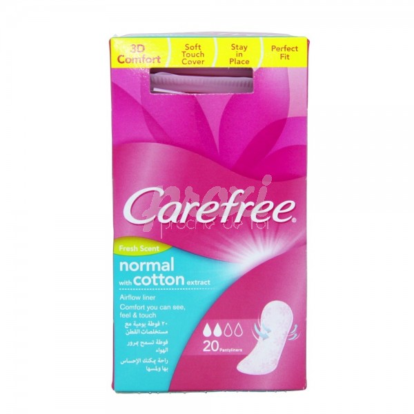 SERVIETTES HYGIÈNIQUES WITH COTTON  EXTRACT FRESH *20SACHET