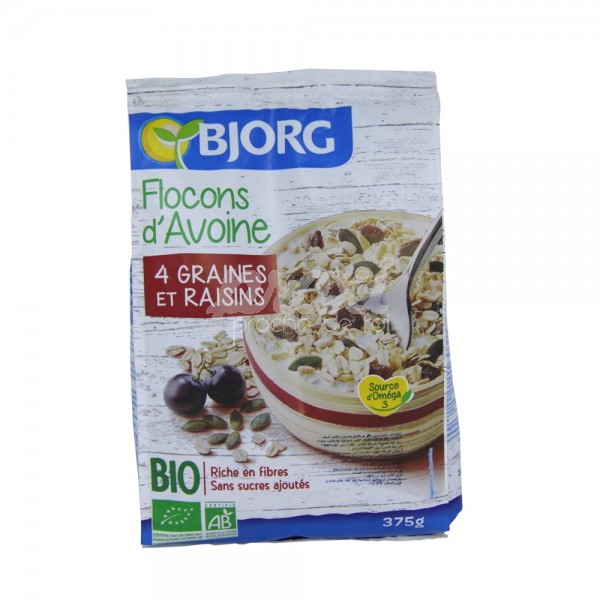 FLOCON D'AVOINE BIO SANS SUCRE 375 G