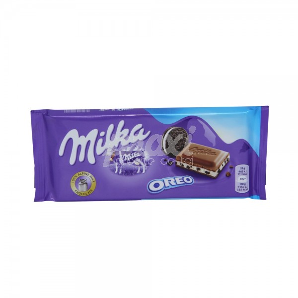 TABLETTE DE CHOCOLAT AU LAIT FOURRÉE AU BISCUIT DE 3 OREO 100G