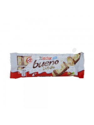 BUENO WHITE BARRES DE CHOCOLAT BLANC FOURRÉES À LA NOISETTE 39 G