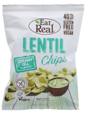 EAT REAL LENTIL CHIPS  AVEC CREME  SANS GLUTEN 40 G