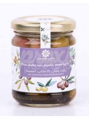 OLIVES MIXTES MARINEES A L'HUILE D'OLIVE AROMATIQUE 180 G