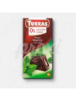 TORRAS CHOCOLAT NOIR MINT 0% SUCRE 75G