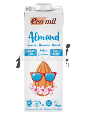 ECOMIL LAIT D'AMANDE CALCIUM SANS SUCRE 1L