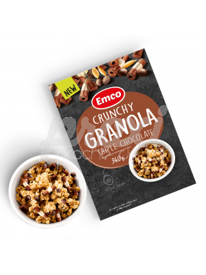 EMCO CRUNCHY GRANOLA TRIPLE CHOCOLAT 375 G