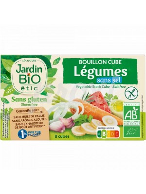 JARDIN BIO BOUILLON CUBE LEGUMES SANS SEL SANS GLUTEN  9*10 G