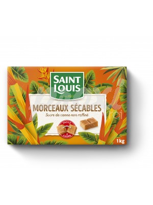 SAINT LOUIS MORCEAUX SECABLES SUCRE DE CANNE BRUN 1KG