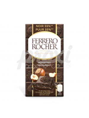 FERRERO ROCHER TABLETTE NOISETTE CHOCOLAT NOIR 90 G