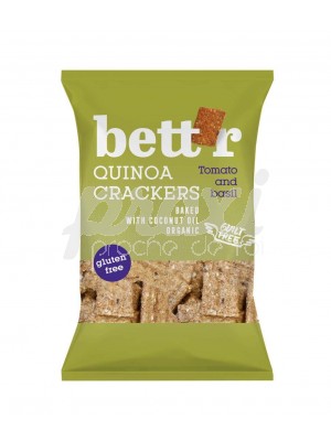 BETT'R QUINOA CRACKERS TOMATO & BASIL 100G