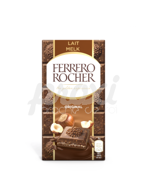 FERRERO ROCHER TABLETTE CHOCOLAT AU LAIT NOISETTE 90G