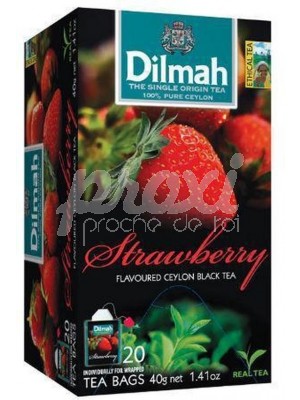 DILMAH BLACK TEA FRAISE 20 SACHETS