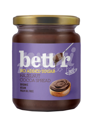 BETT'R PATE A TARTINER NOISETTE CACAO SANS SUCRE 250 G
