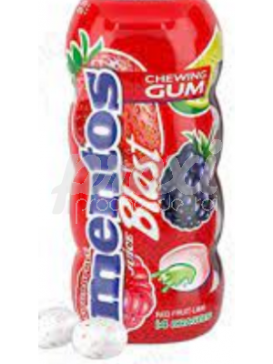 MENTOS CHEWING-GUMS JUICE AU FRUIT ROUGE SANS SUCRE 24G