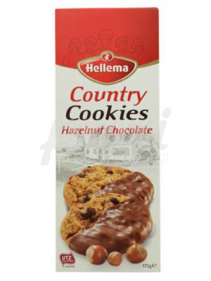 HELLEMA COUNTRY COOKIES CHOCOLAT NOISETTES 175G