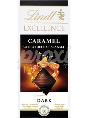 LINDT EXCELLENCE NOIR CARAMEL AU SEL 100 G
