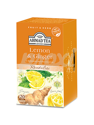 AHMAD TEA INFUSION LEMON GINGER 20 SACHETS