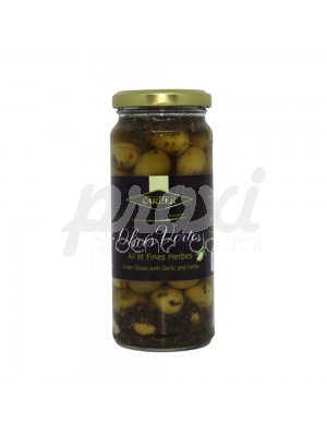 OLIVES VERTES À L'AIL  ET FINE HERBE 340 G