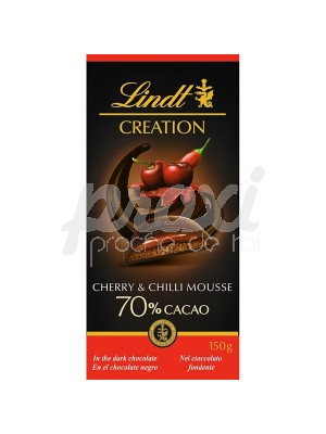 LINDT CREATION CHERRY & CHILI 70% CACAO 150 G