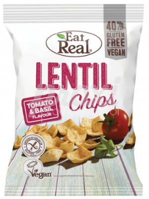 EAT REAL HUMMUS CHIPS  AVEC TOMATE ET BASIL SANS GLUTEN 40 G