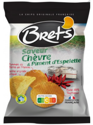 BRETS CHIPS CHEVRE PIMENT 125G