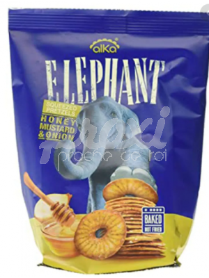 ELEPHANT PRETZELS HONEY MUSTARD&ONION 80G