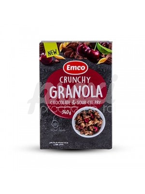 EMCO CRUNCHY GRANOLA CHOCOLATE ET SOUR CHERRY 375 G