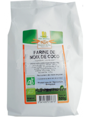 MOULIN DES MOINES FARINE DE NOIX DE COCO 500G