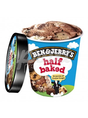 BEN & JERRY'S HALF BAKED 406G