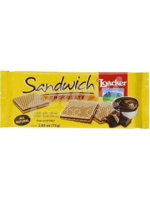 LOACKER GAUFRETTES CROUSTILLANTES FOURRÉES AU CHOCOLAT 75 G