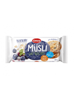 EMCO MUESLI BISCUIT BLUEBERRY CRANBERRY 60G