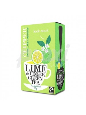 CLIPPER THÉ VERT BIO AU CITRON ET GINGEMBRE 