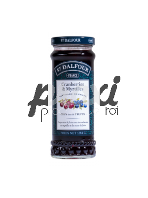 ST DALFOUR CRANBERRIES et MYRTILLES SANS SUCRE 284 G