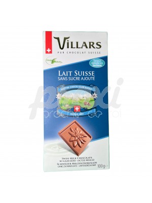 VILLARS CHOCOLAT LAIT SANS SUCRE 100 G